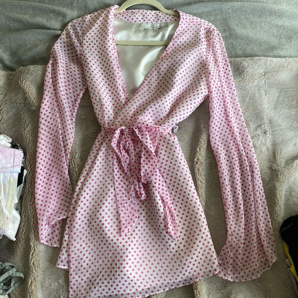 Lovers & friends polka dot wrap dress